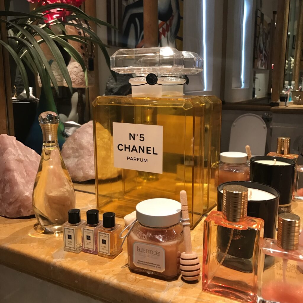 Huge Perspex Chanel perfume bottle